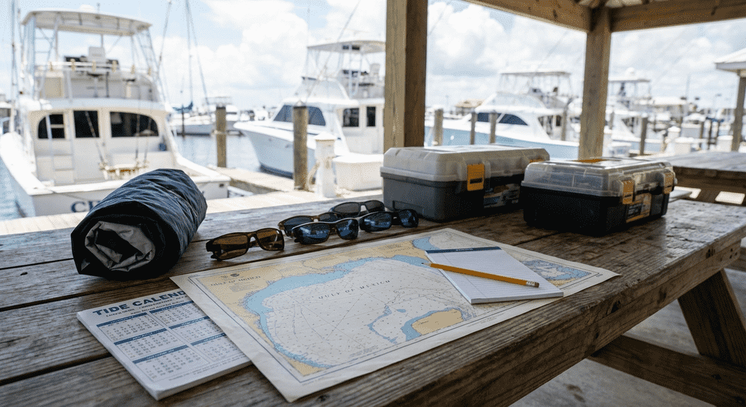Downtime during a multi-day offshore fishing trip in Gulf Shores, relaxing on the boat between catches